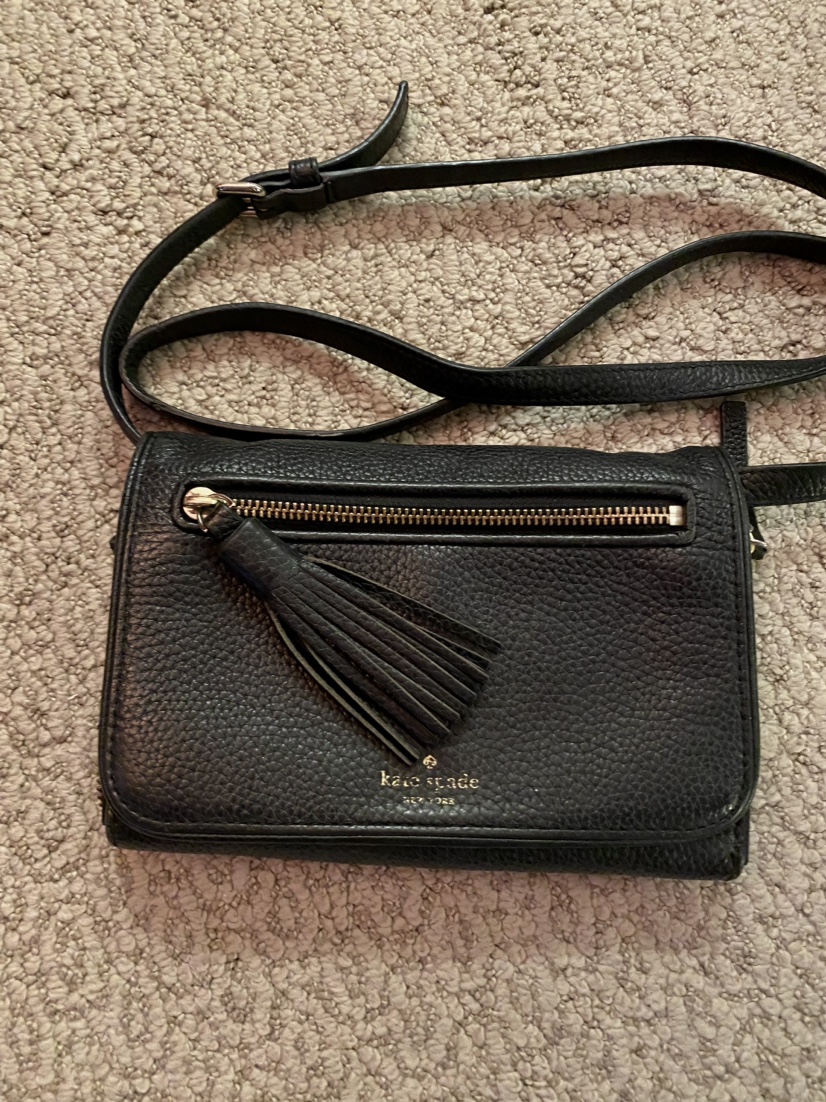 Kate Spade Black Pebbled Leather Crossbody Bag