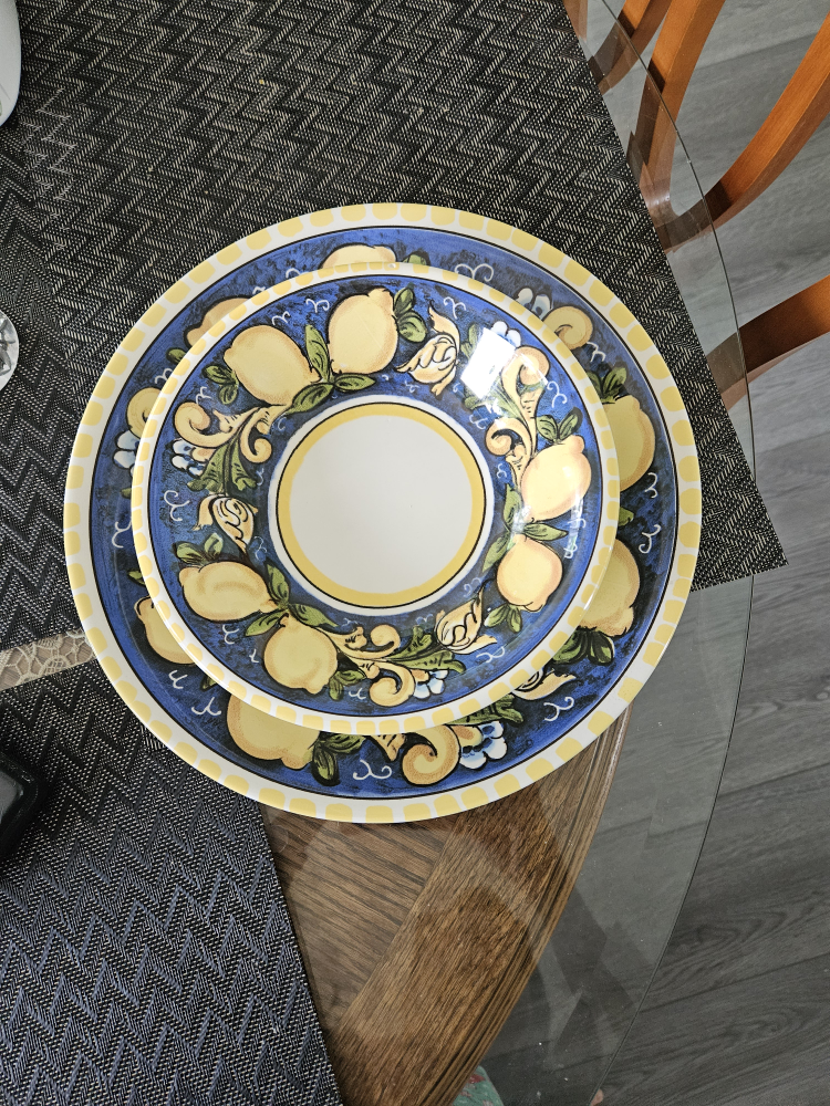 Lemon Design Dinner Plate and Bowl Set image indicator(2)