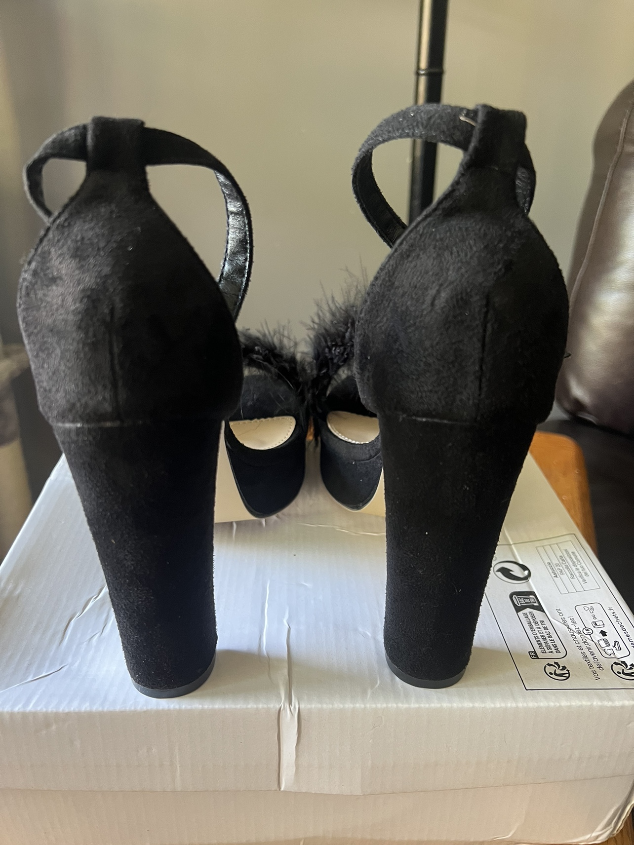 Black Feathered Heels - photo 3