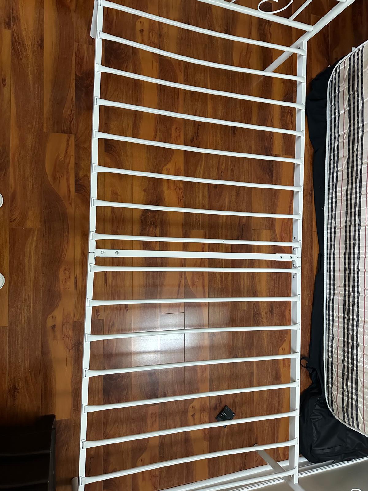 White Metal Twin Bed Frame - photo 2