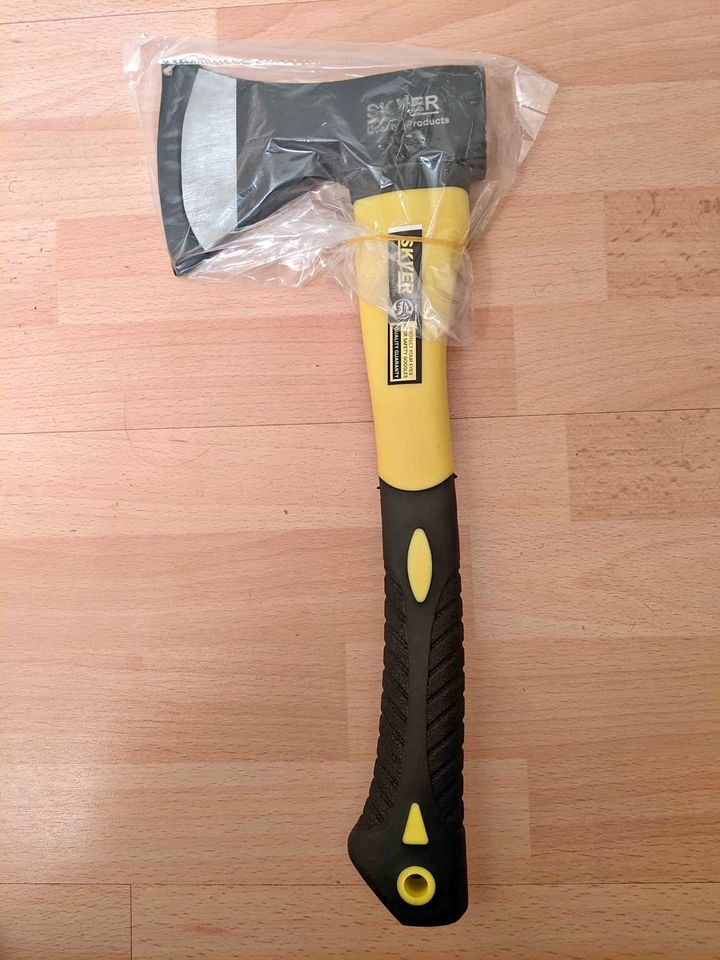 NEW $15 CASH FIRM molded fiberglass camping hatchet thumbnail