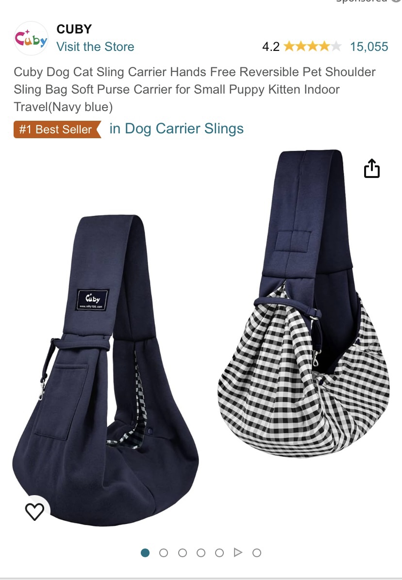 Reversible Cat/Puppy Sling image indicator(3)