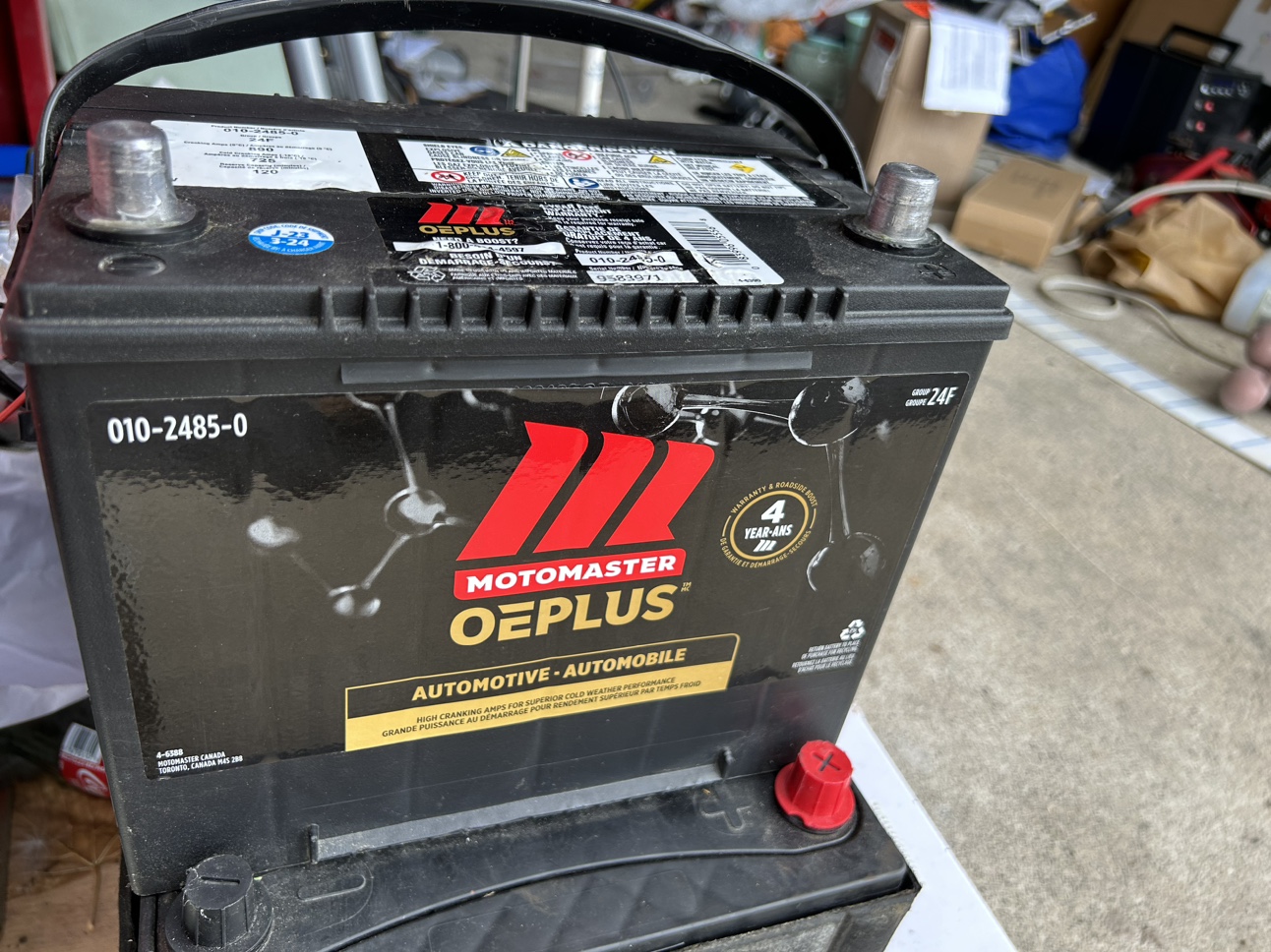 Used MOTOMASTER 24F 725 CCS car battery. thumbnail