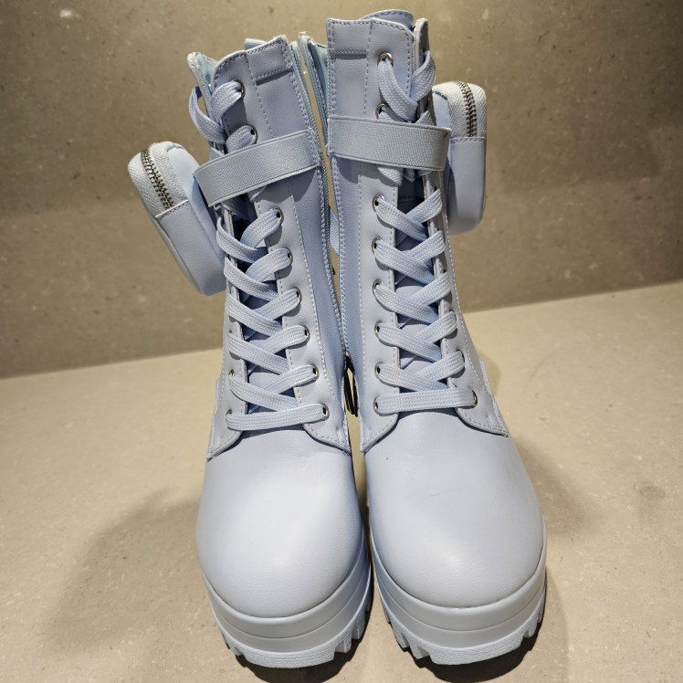 Light Blue Platform Boots thumbnail