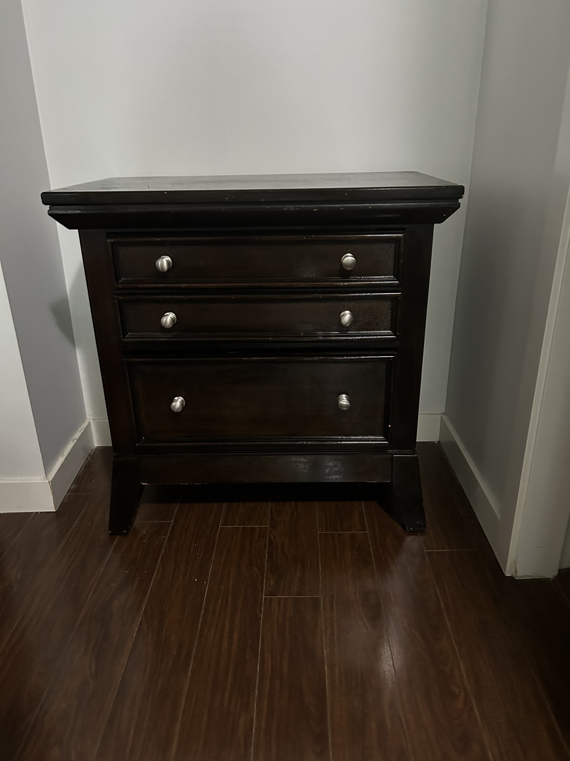 Solid wood nightstand -like new