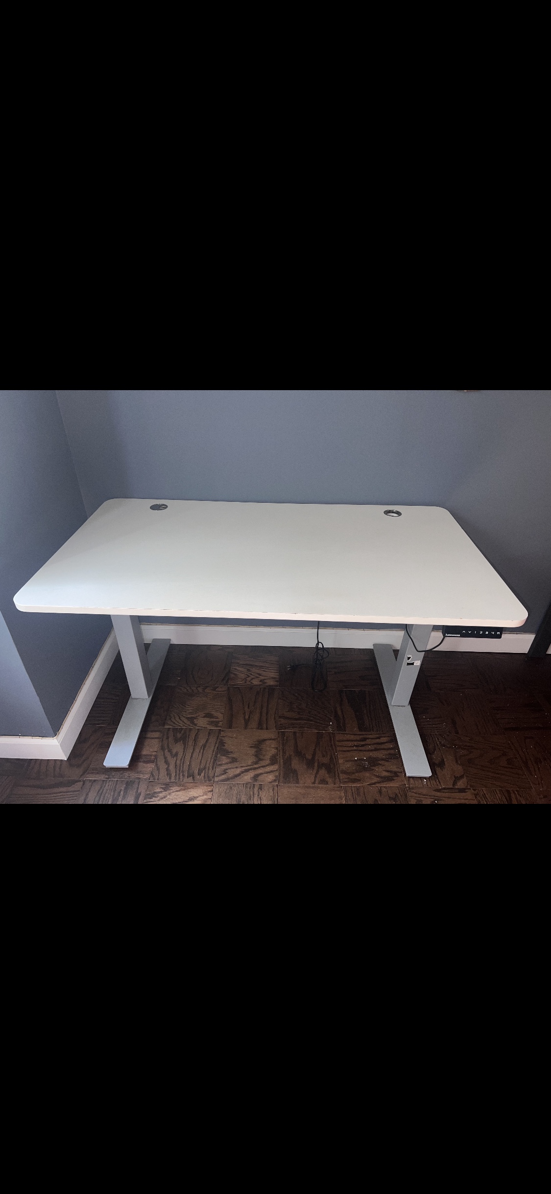 White Electric Standing Desk