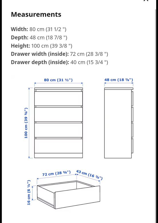 🔥 IKEA MALM 4-Drawer Dark Brown Dresser image indicator(4)