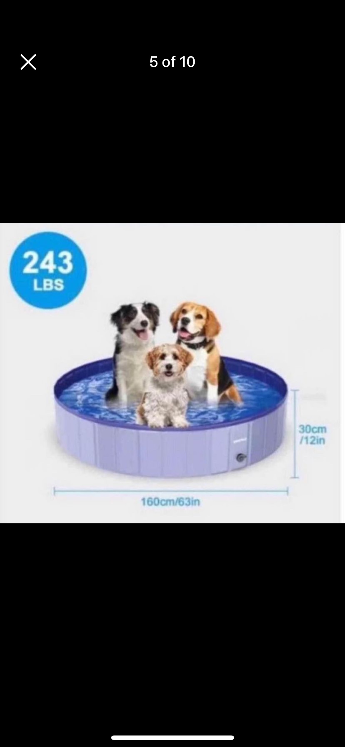 63” Portable Pools With Cover For Kids Or Pets - photo 5