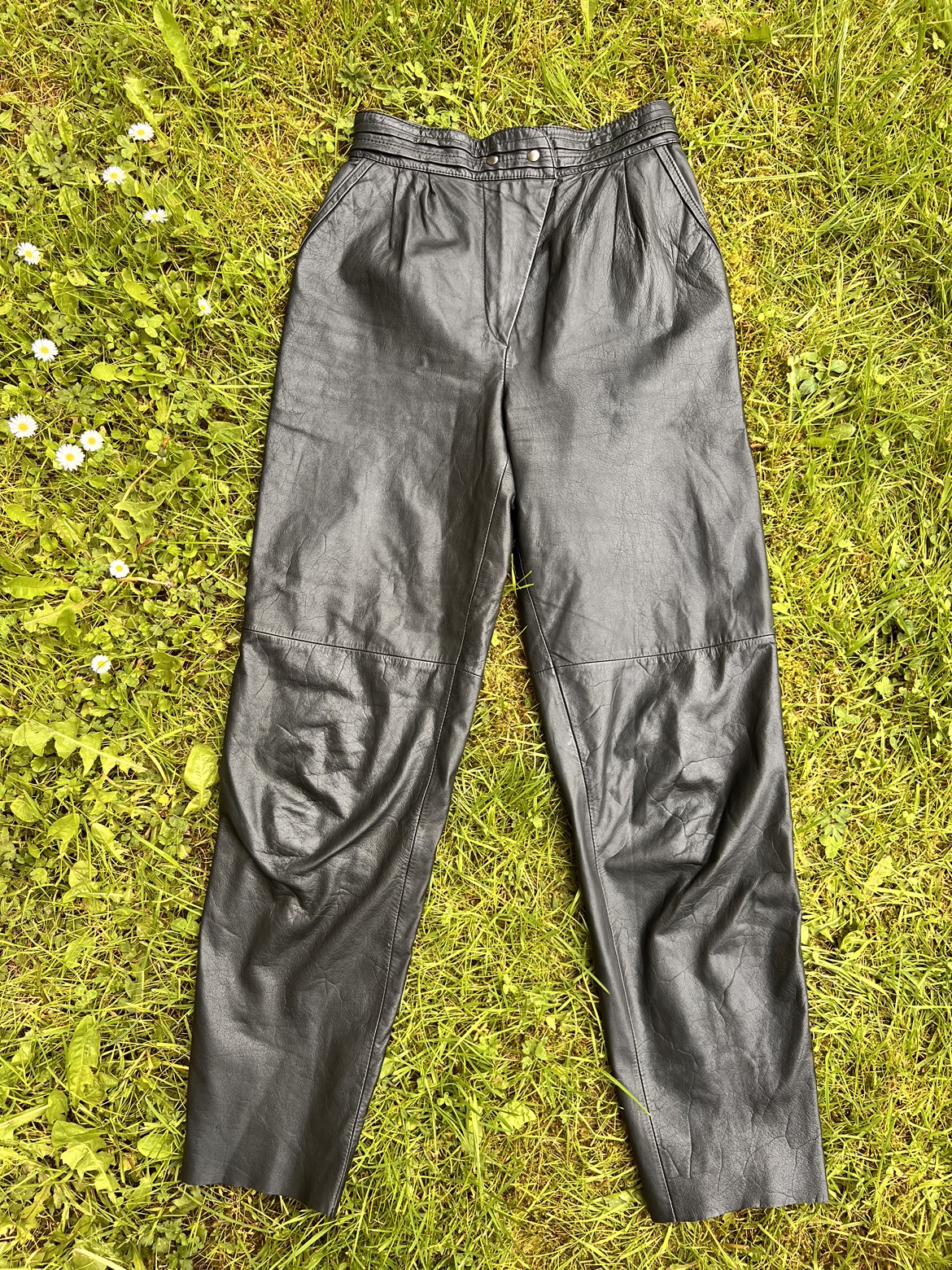 Vintage high waisted Leather Pants - photo 4