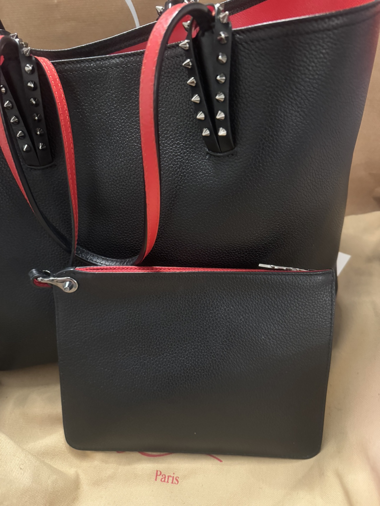 Christian Louboutin Black Cabata Tote image indicator(2)