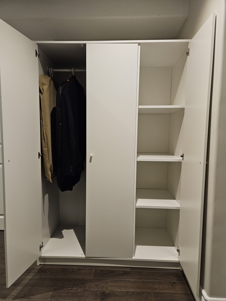 Ikea White Wardrobe 3 doors.