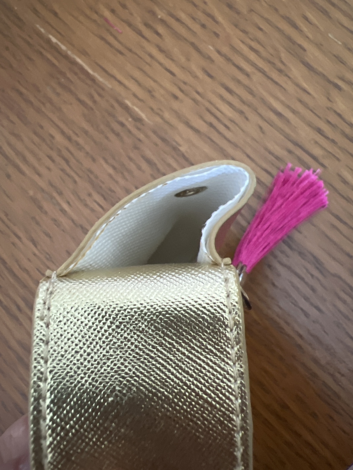 Gold Lipstick holder keychain - photo 4