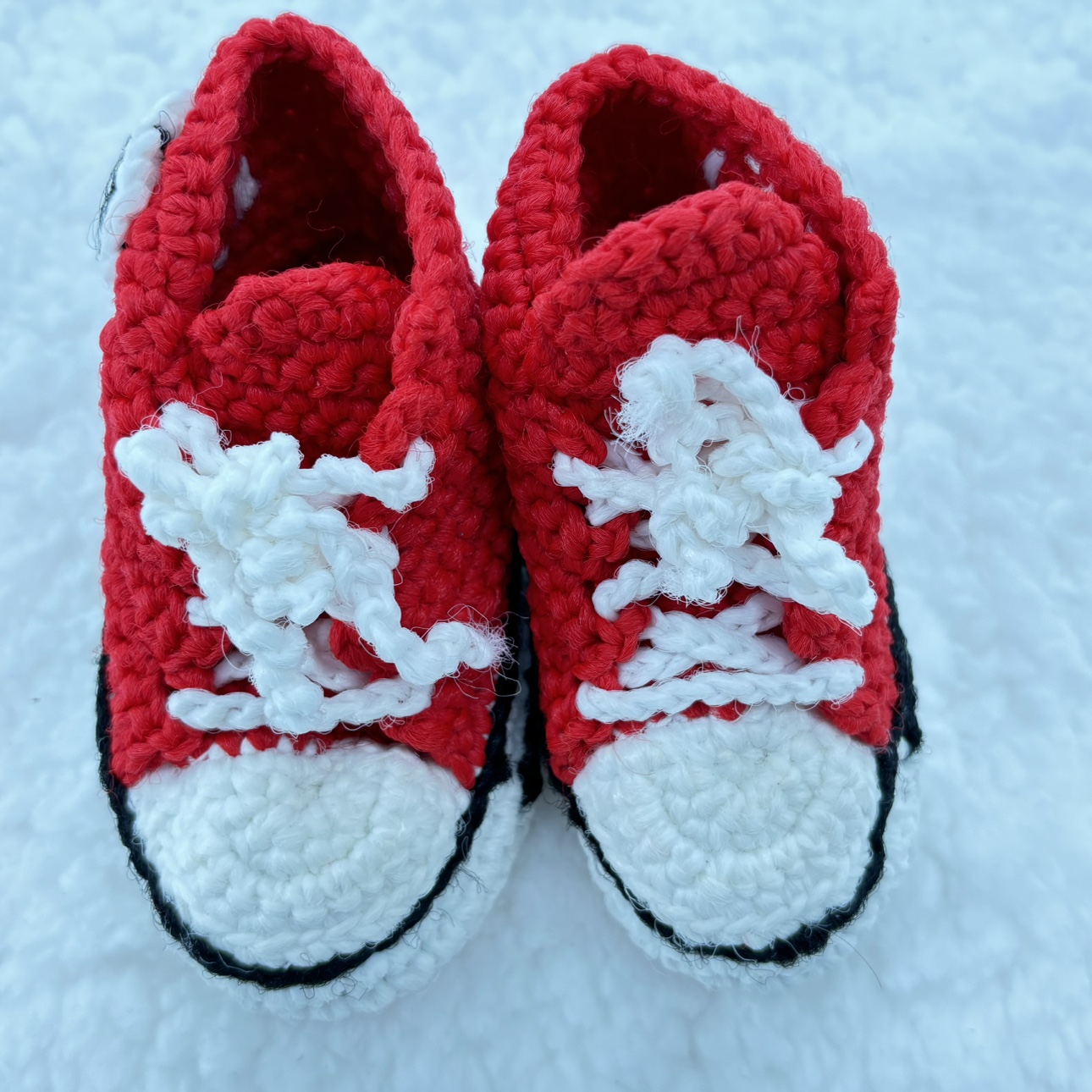 Converse Crochet Baby Sneakers for Newborn Baby  0-3 Months - photo 5
