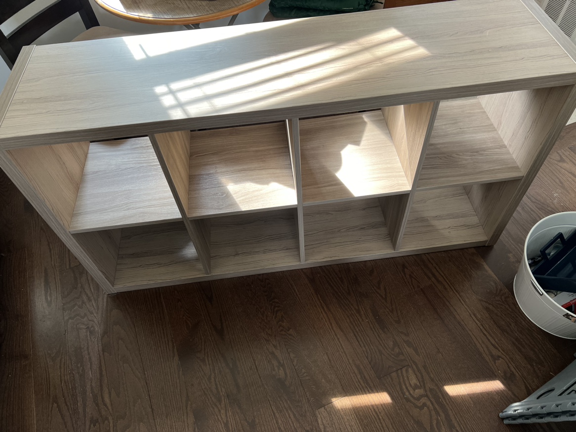 New IKEA Kallax shelf beige wood grain color - photo 5