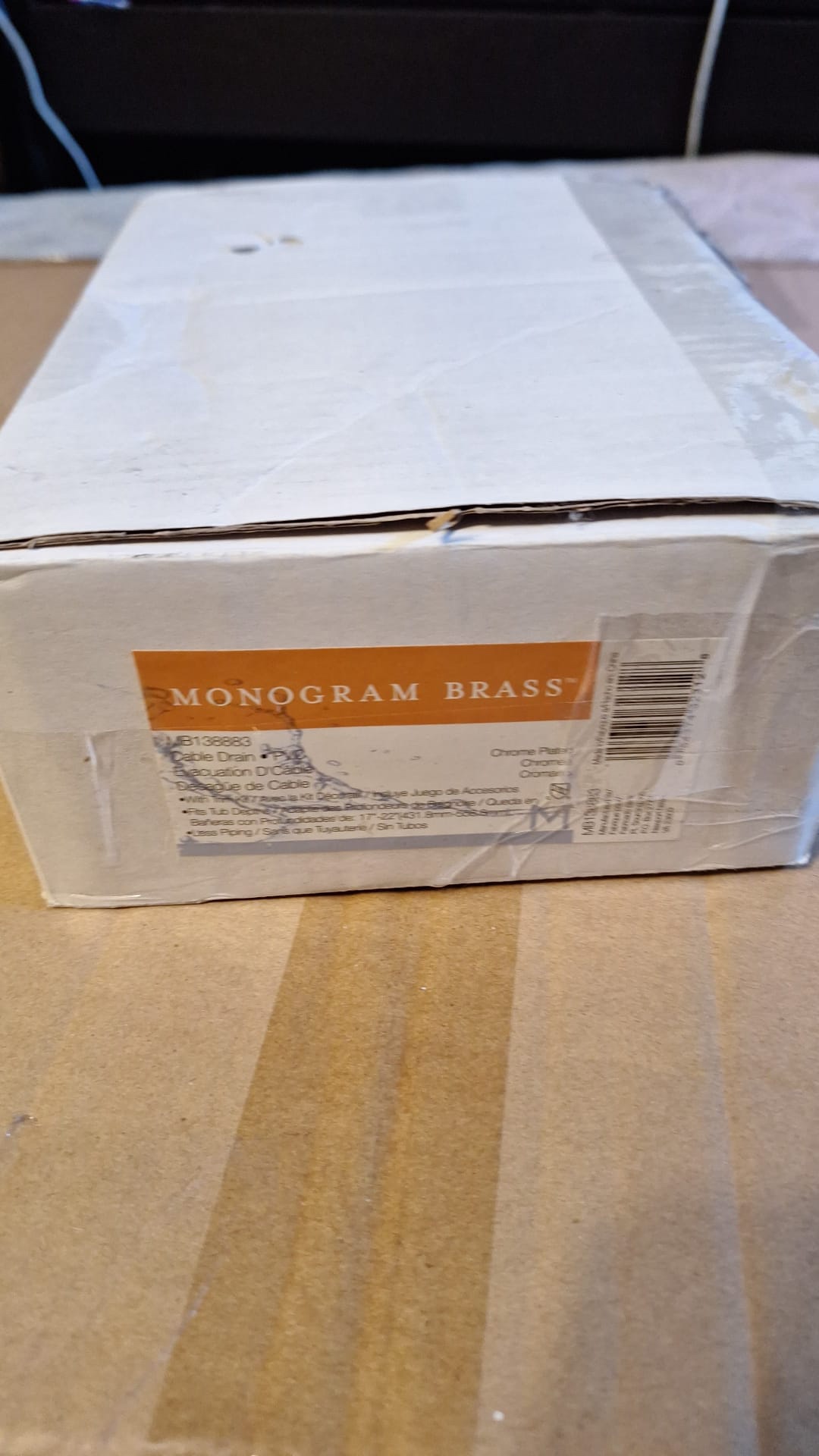 MB138883 Chrome Decorative PVC Bathtub Cable Drain image indicator(5)