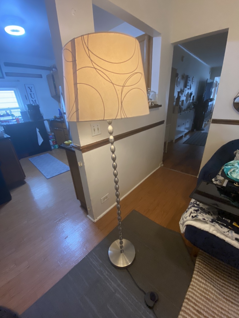 Silver floor lamp