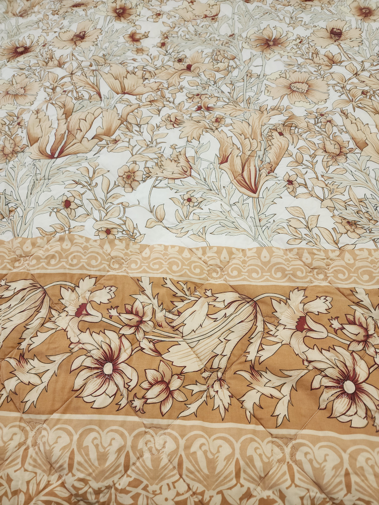 Floral Quilted Bedspread/ comforter