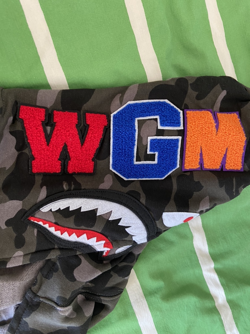 grey bape hoodie - photo 2