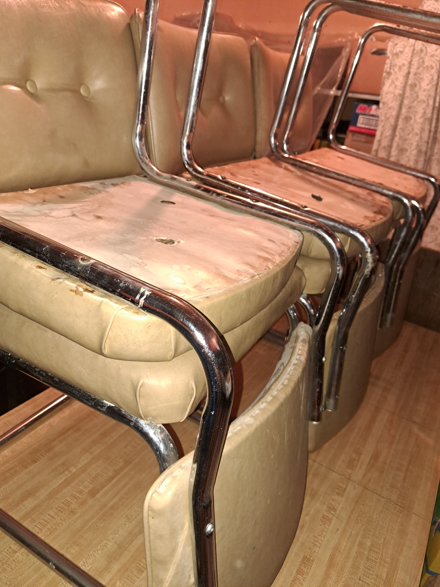 kitchen Set of 6 Mid Century Retro Chairs/table - photo 3