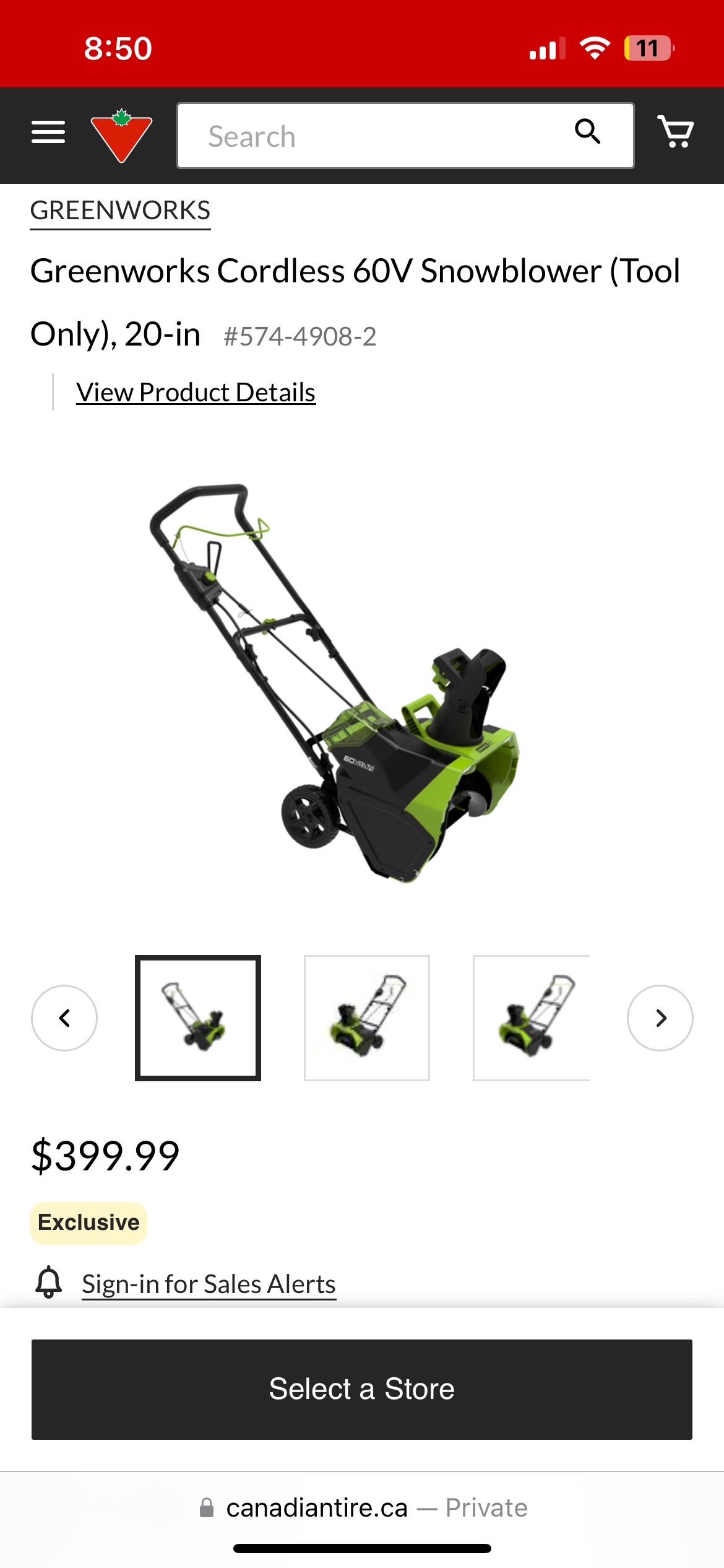 Greenworks pro 20” 60 volt snowblower - photo 3