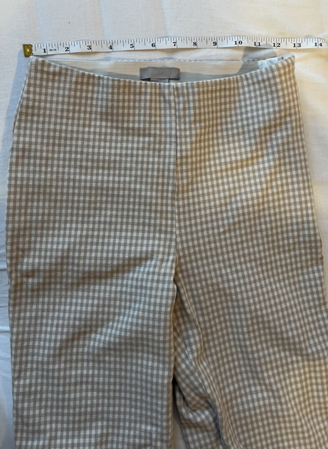 Cute H&M Gingham Work Pants Size 2 - photo 2