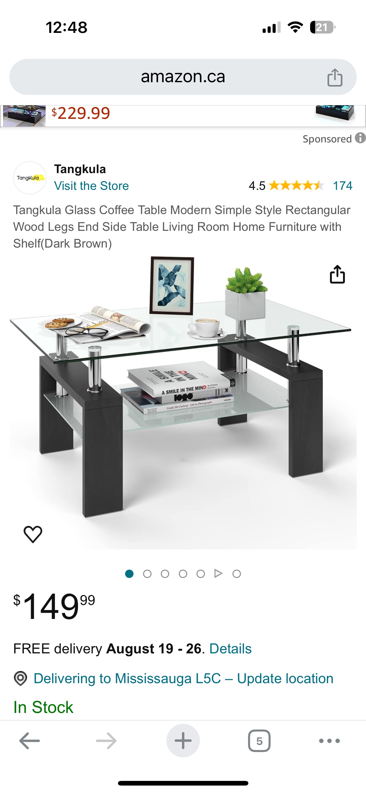 Glass Coffee Table with Shelf - photo 4
