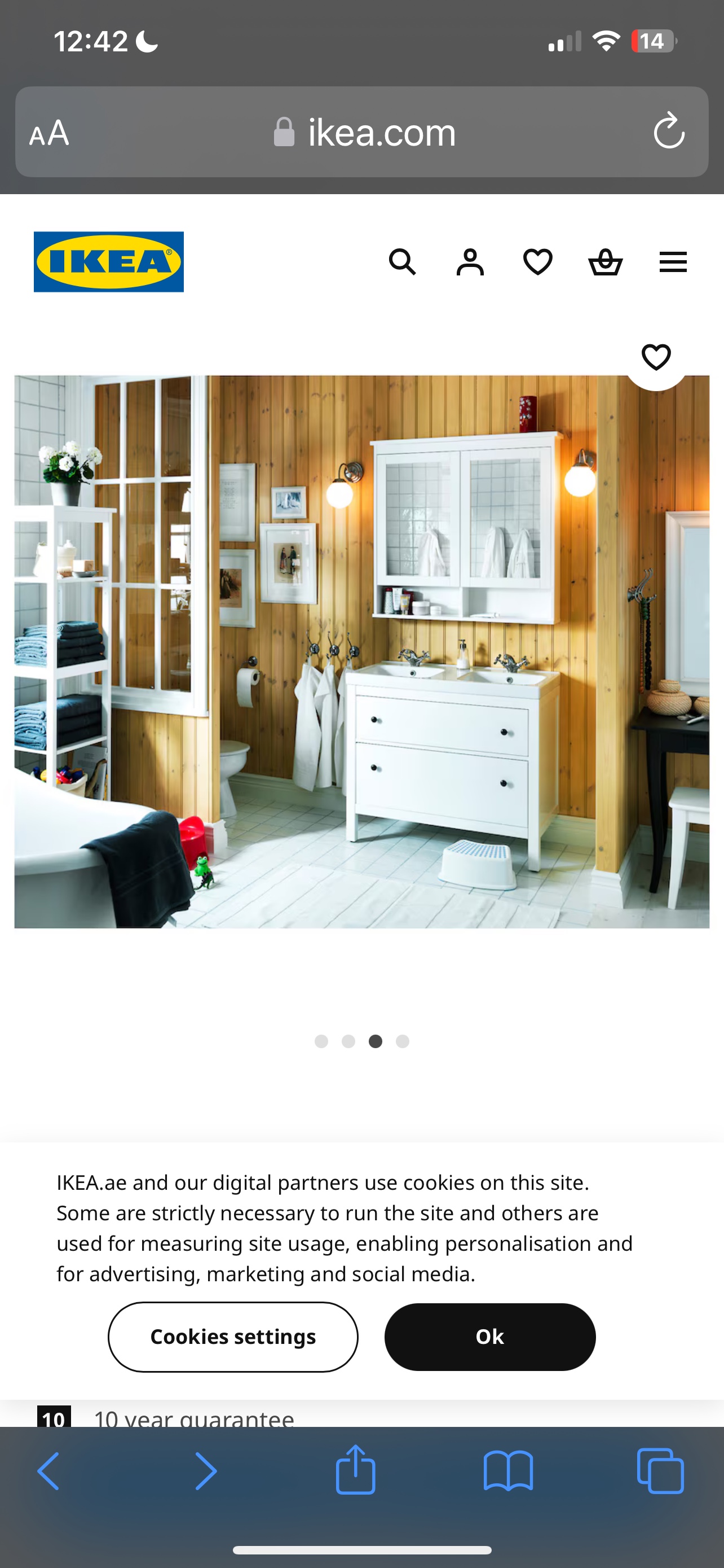 IKEA “ODENSVIK” CERAMIC DOUBLE SINK•NEW IN THE BOX image indicator(5)