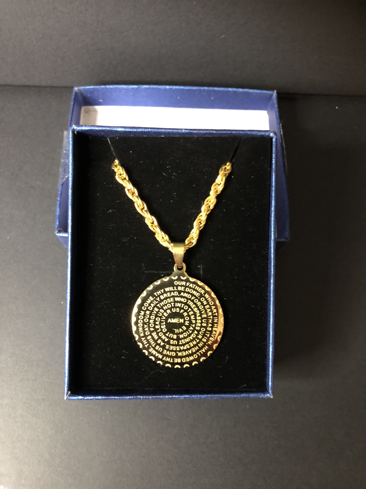 New Gold plated stainless prayer hands necklace and pendant - photo 2
