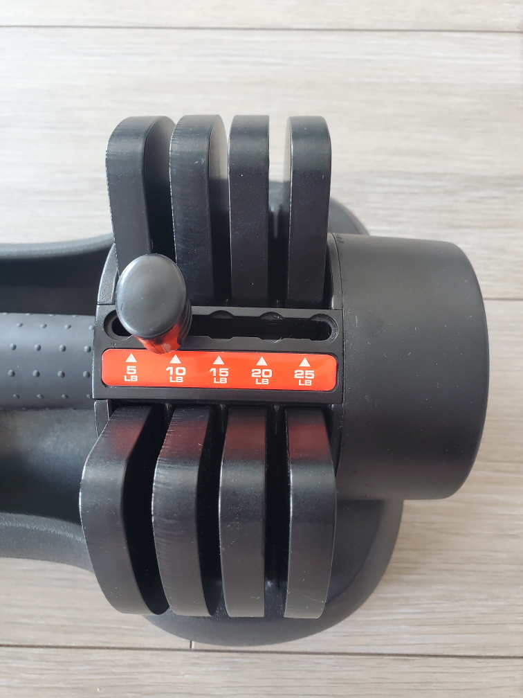 2 CoreFx Adjustable Dumbbells 25 lbs image indicator(3)