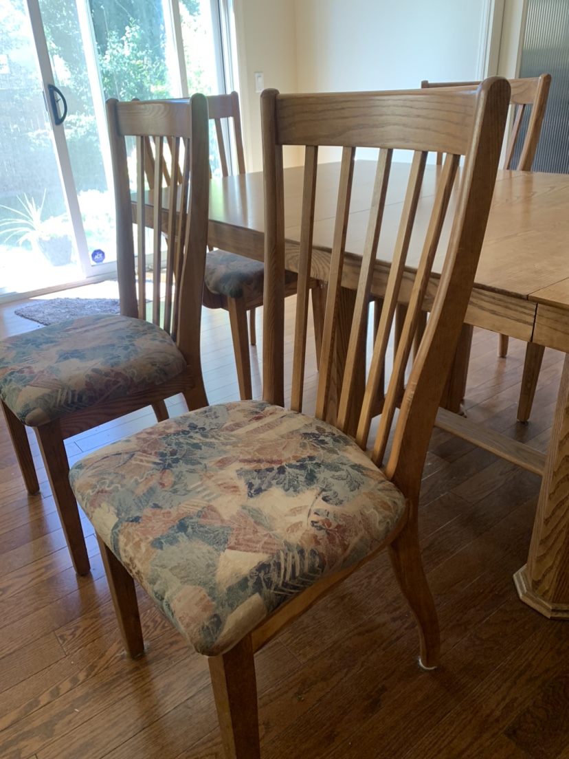 Dining Table with Leaf & Chairs - photo 5