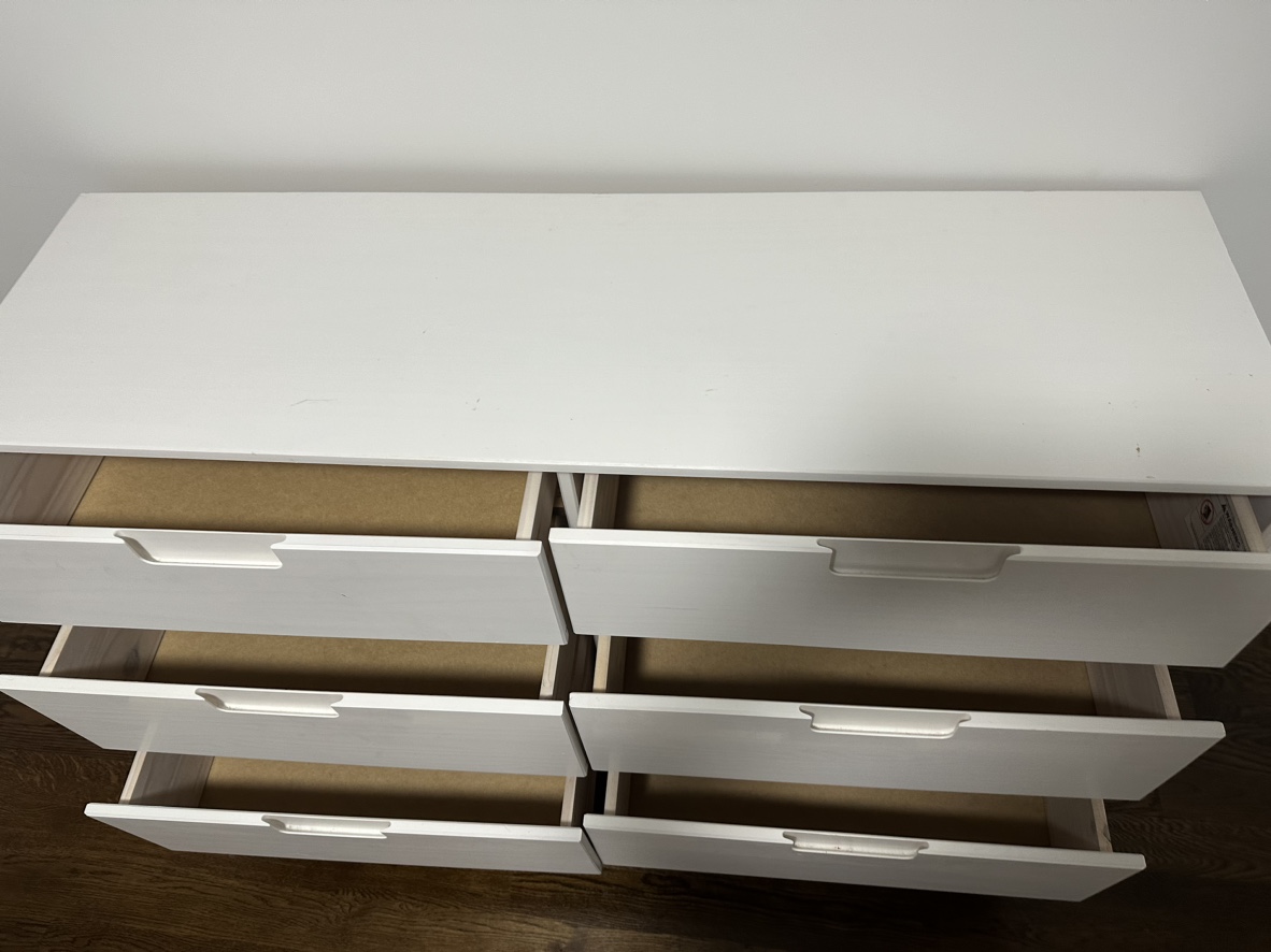 White 6 Drawer Dresser - photo 2