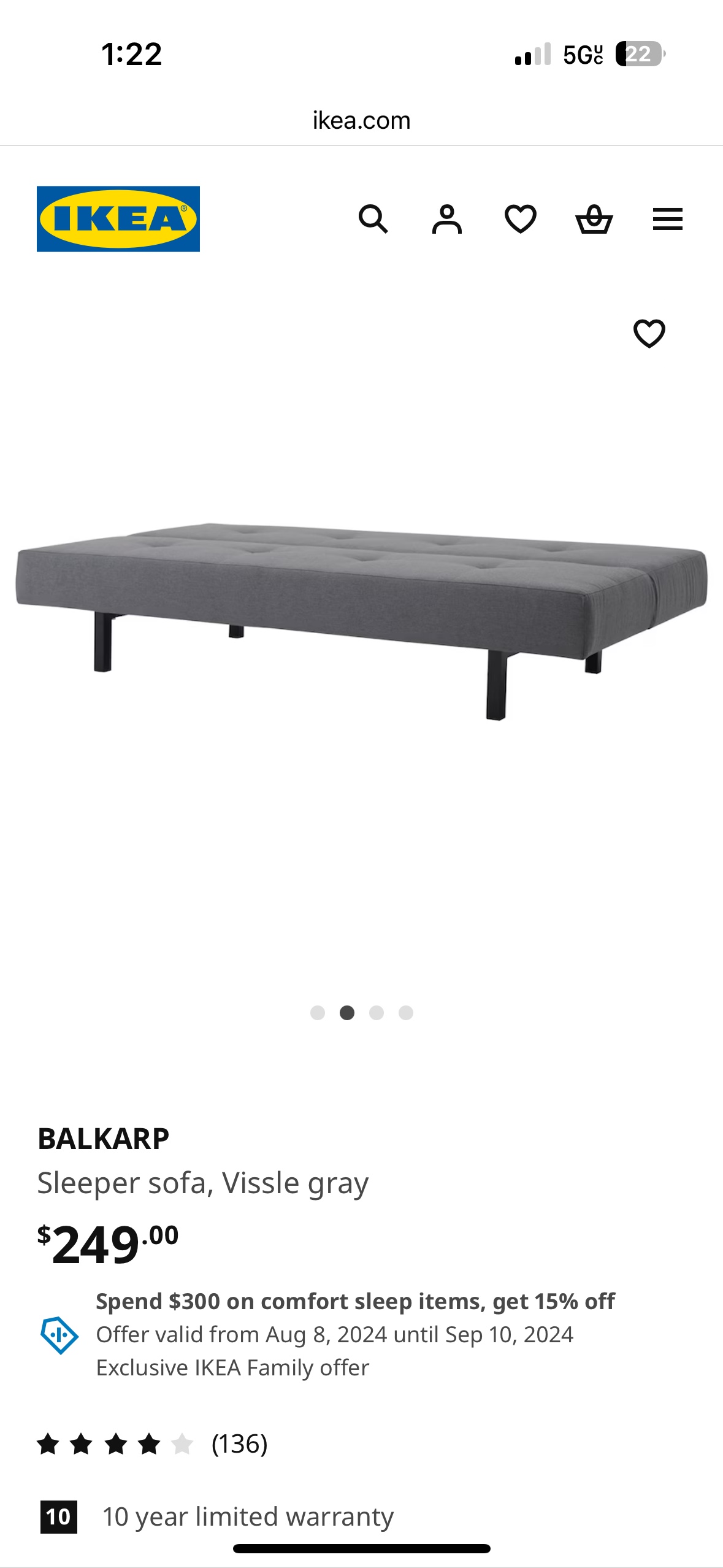 IKEA COUCH - photo 3