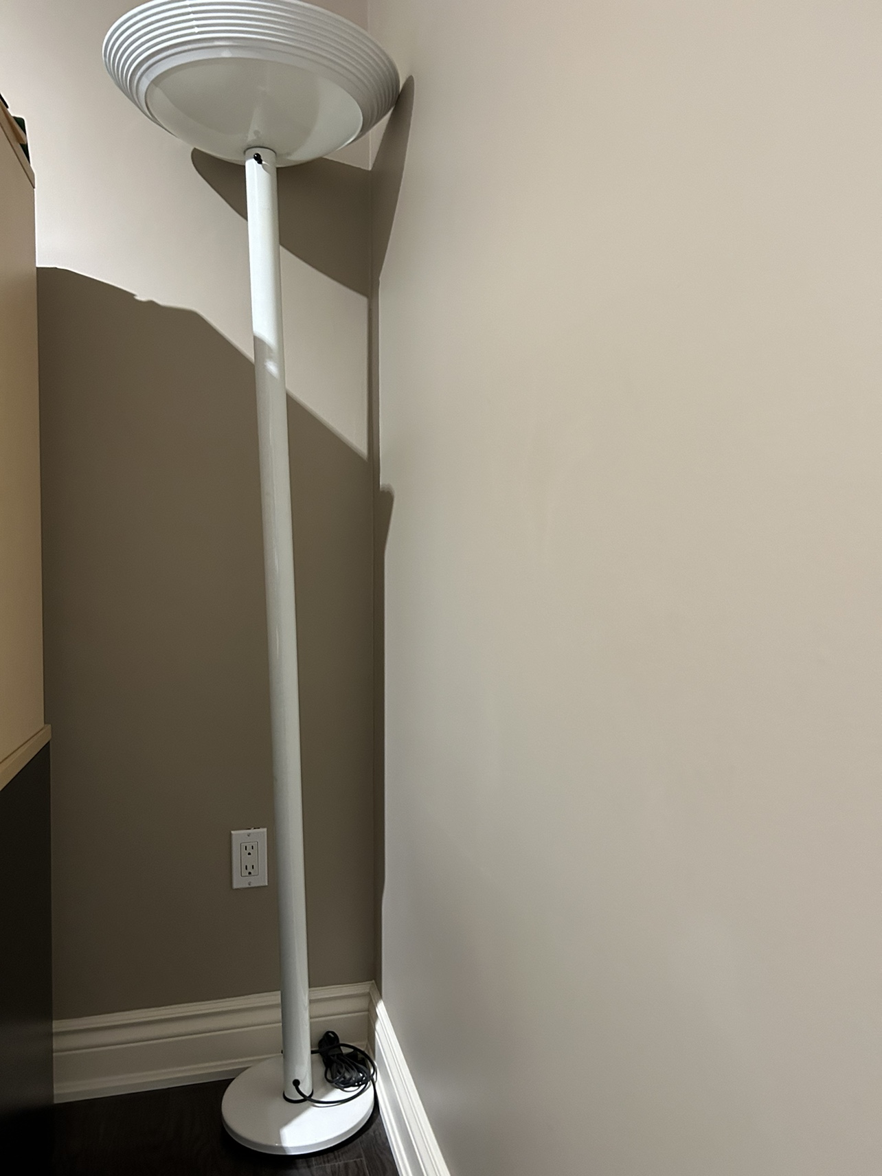 Modern Tall White Floor Lamp with 1 bulb- Reduced! thumbnail