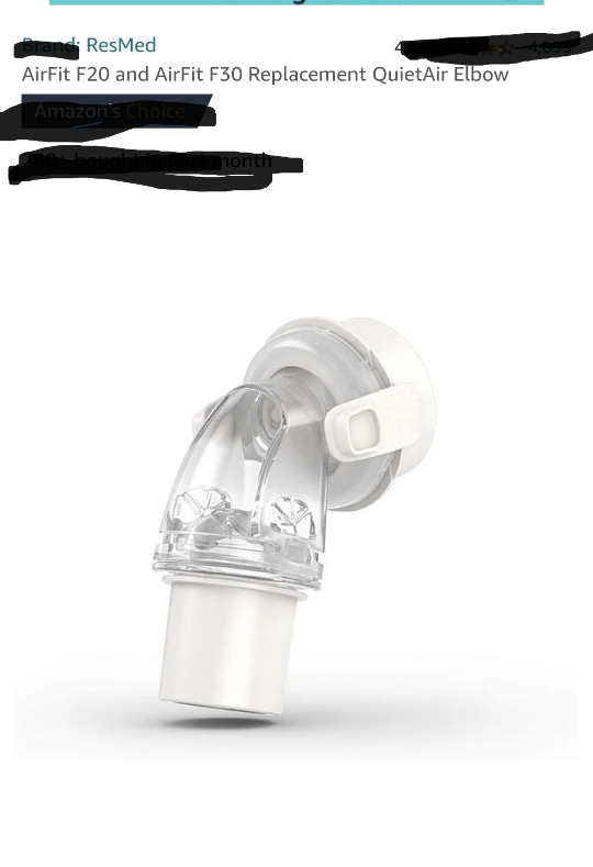 New res med fit f20 and air fit f30 replacement elbow image indicator(3)