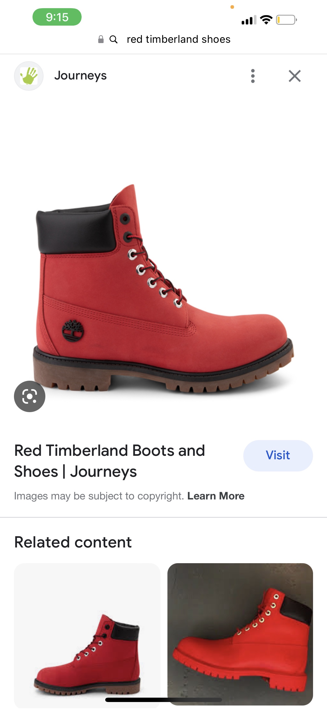 Red Timberland Boots thumbnail