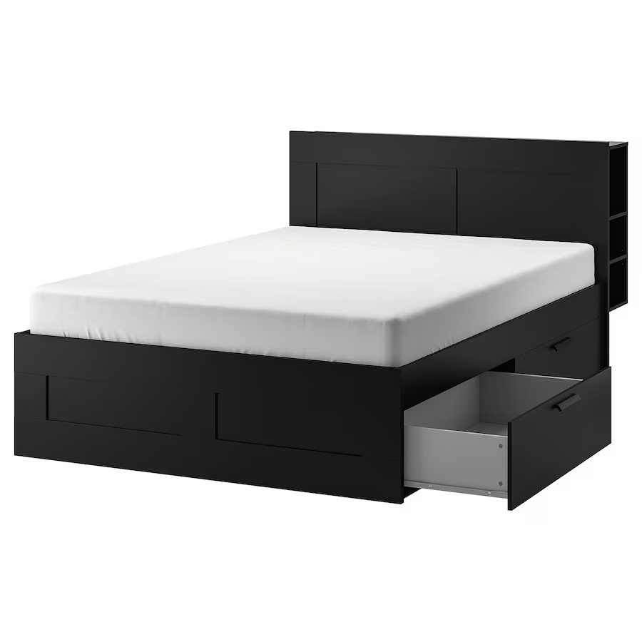 Full size bed frame Headboard Storage - photo 4