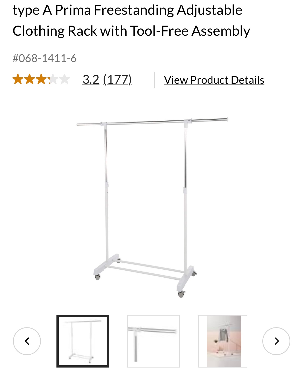Freestanding Adjustable Clothing Rack