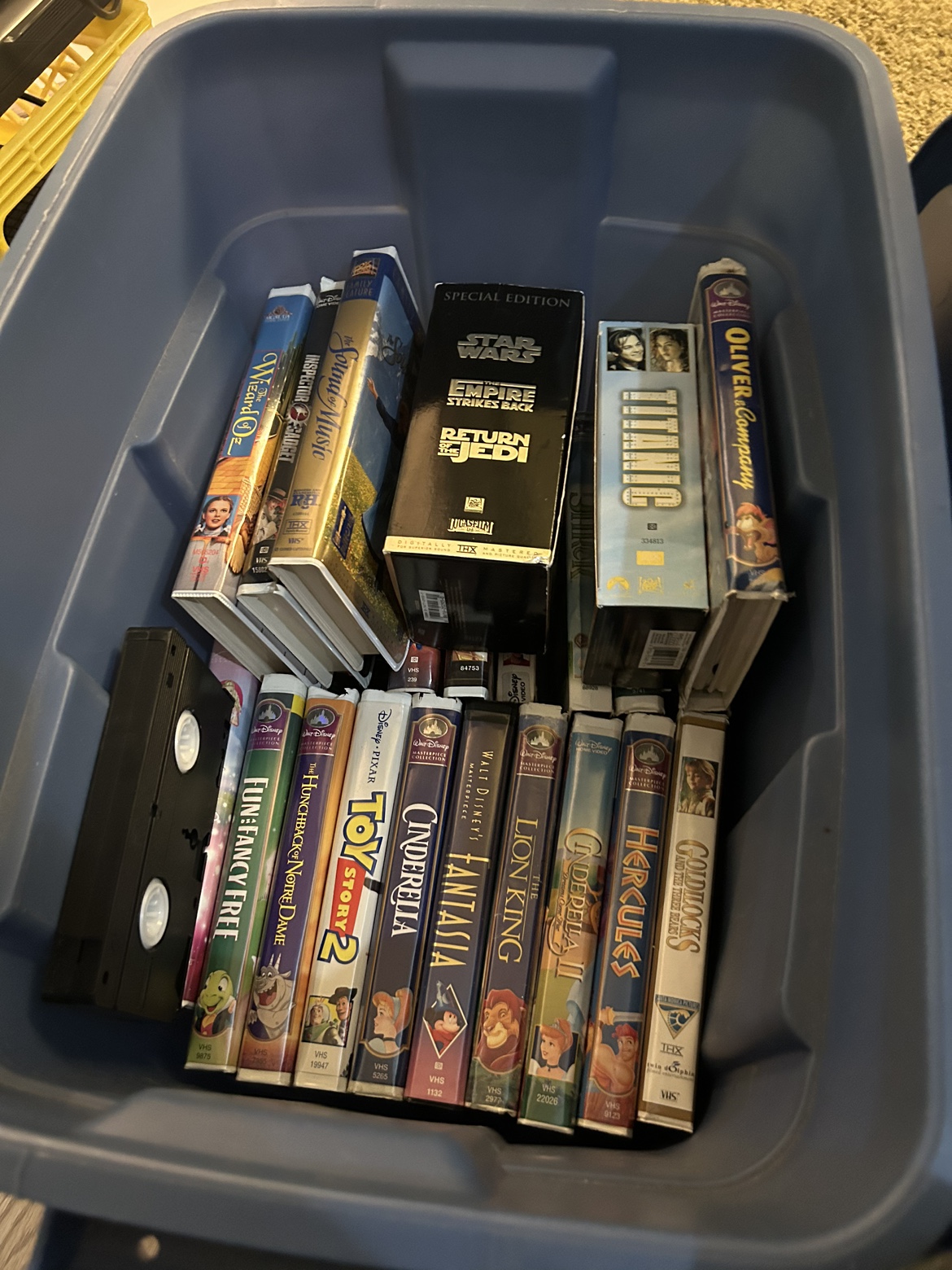 VHS player and VHS movies thumbnail