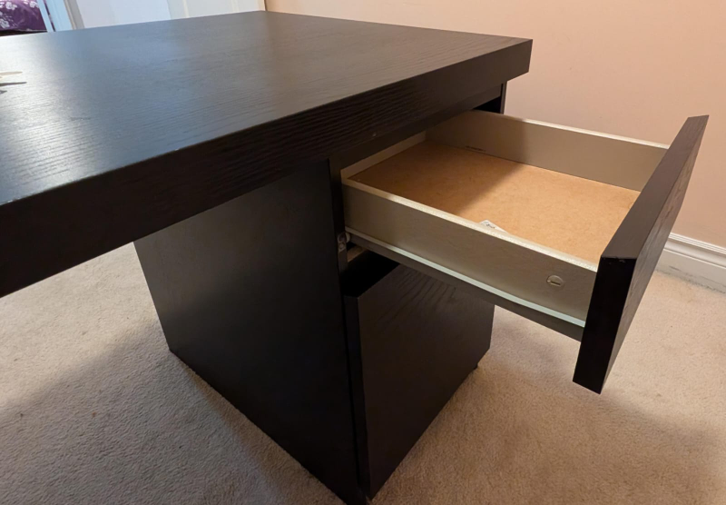 Black Desk with Storage - photo 3