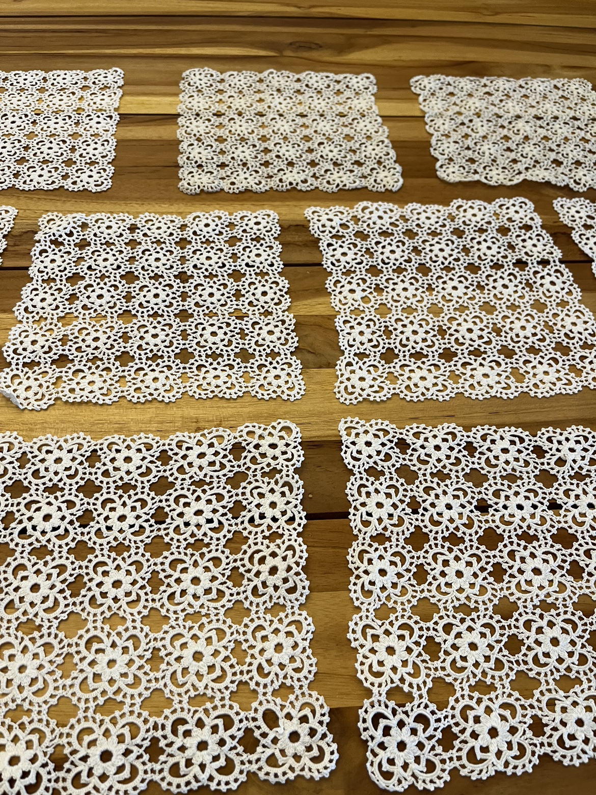 Handmade square lace doilies image indicator(6)