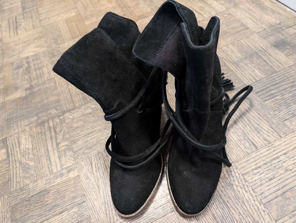 Aldo Black Suede Ankle Boots thumbnail