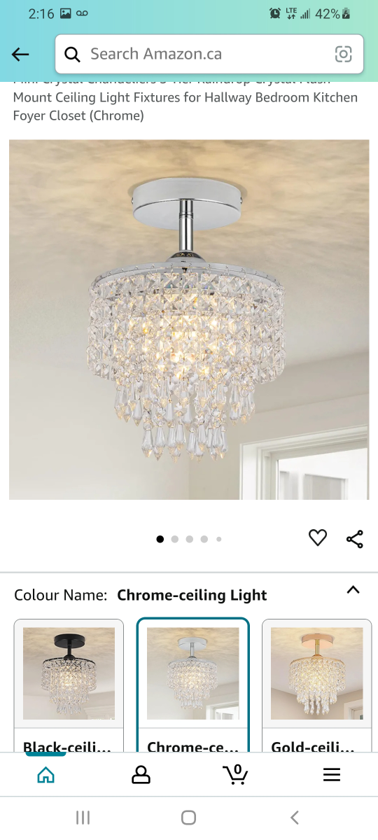 Crystal Chandelier Ceiling Light thumbnail
