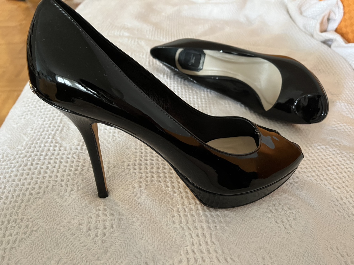 Christian Dior Black Leather Heels