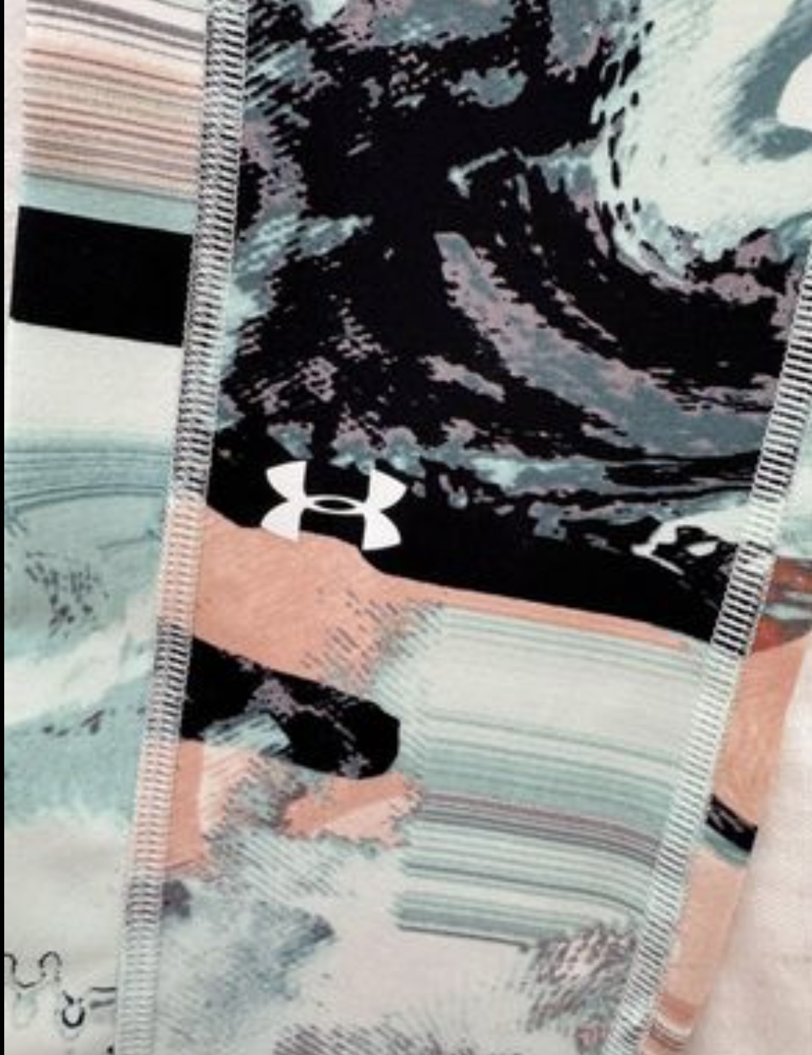 Under Armour Women's Printed Ankle Crop Seaglass Blue White image indicator(2)