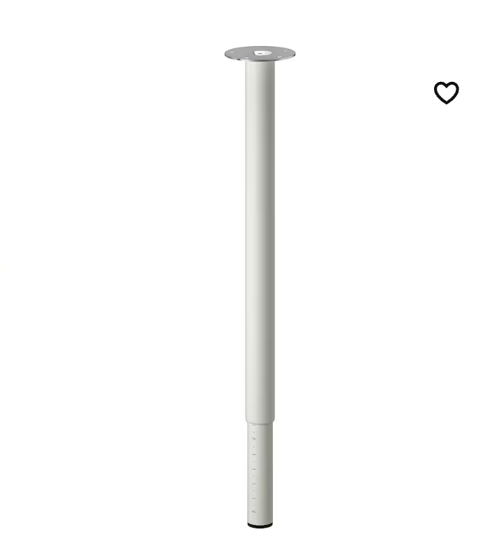 White IKEA desk/table (4 ft x 2 ft) w/4 height adjustable legs - photo 4