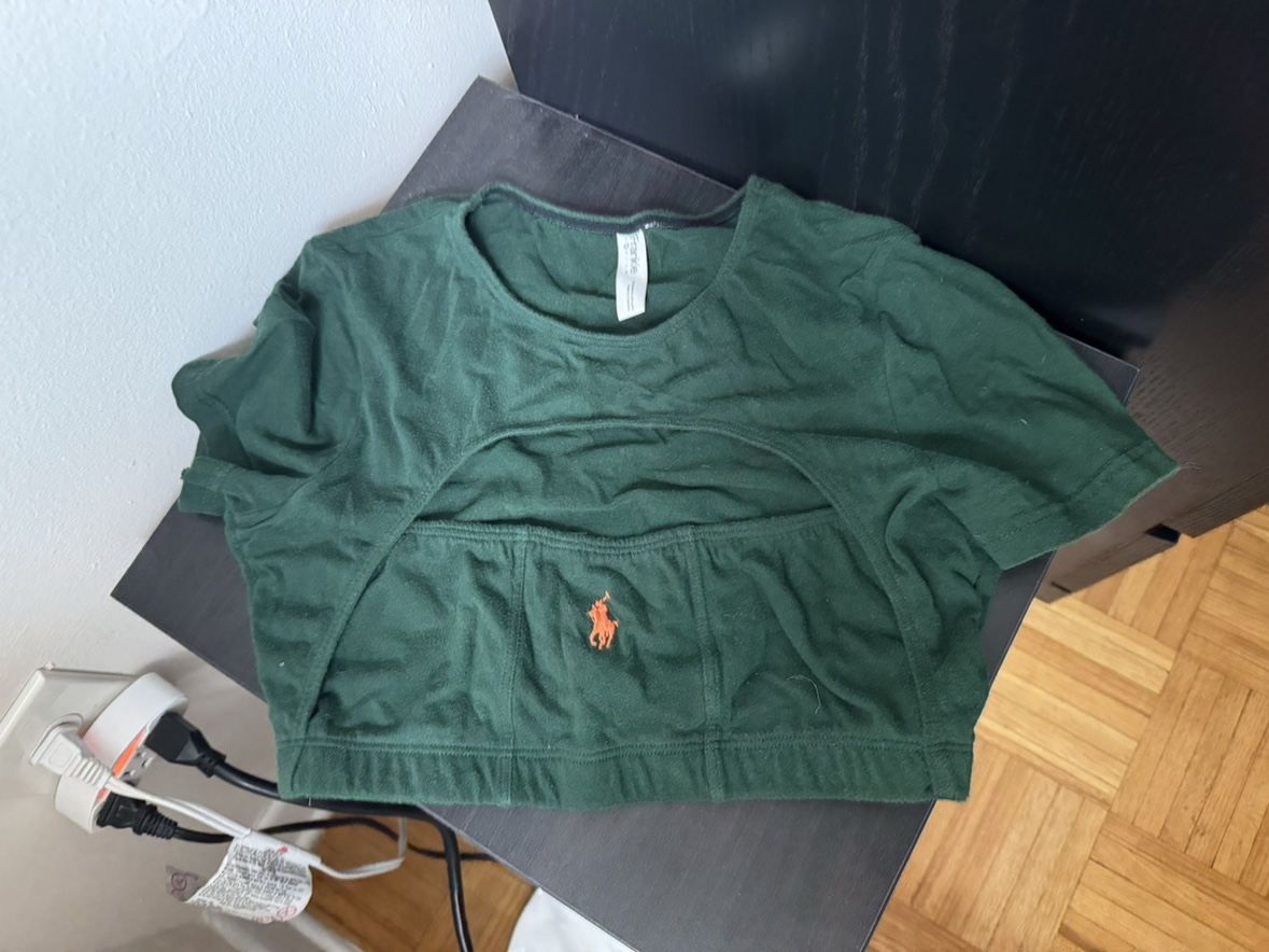 Polo Reworked Crop Top with Cutout thumbnail