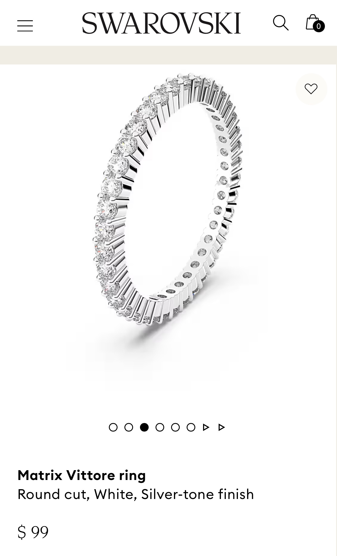 Swarovski Vittore Ring (size 55) image indicator(3)