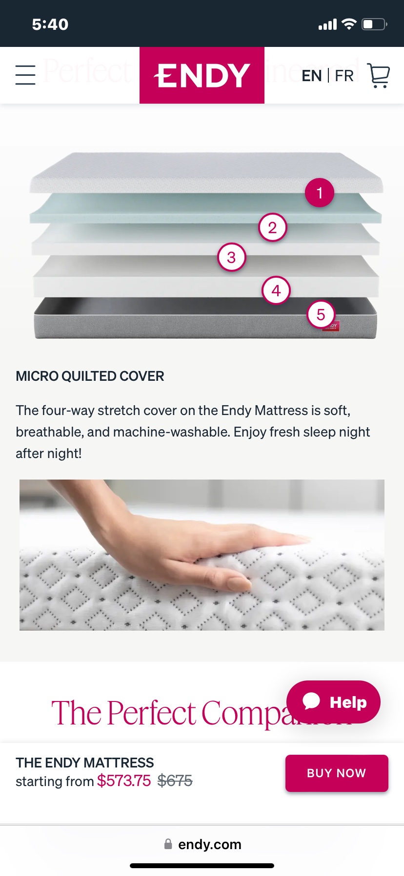 Endy foam mattress - twin - photo 2