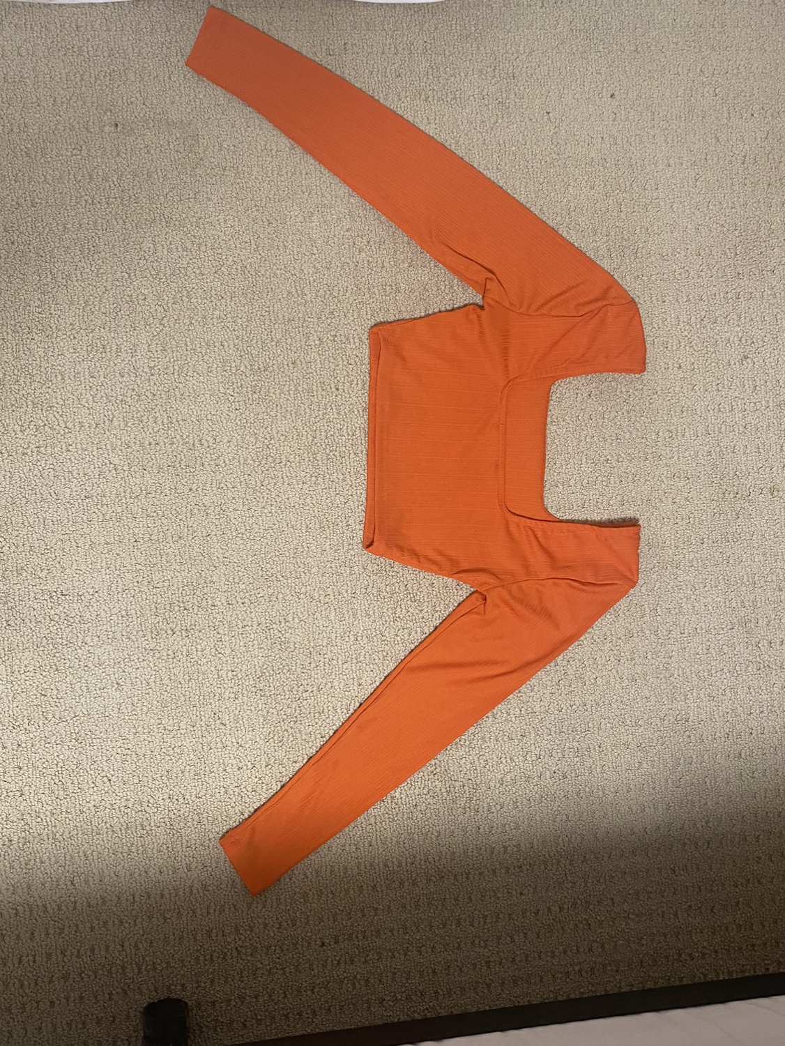 Orange Long Sleeve Crop Top image indicator(5)