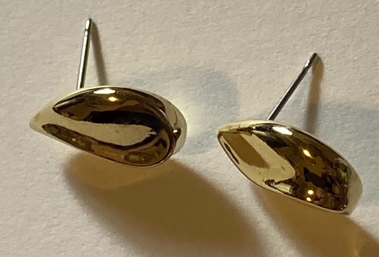 Gold Teardrop Stud Earrings image indicator(2)